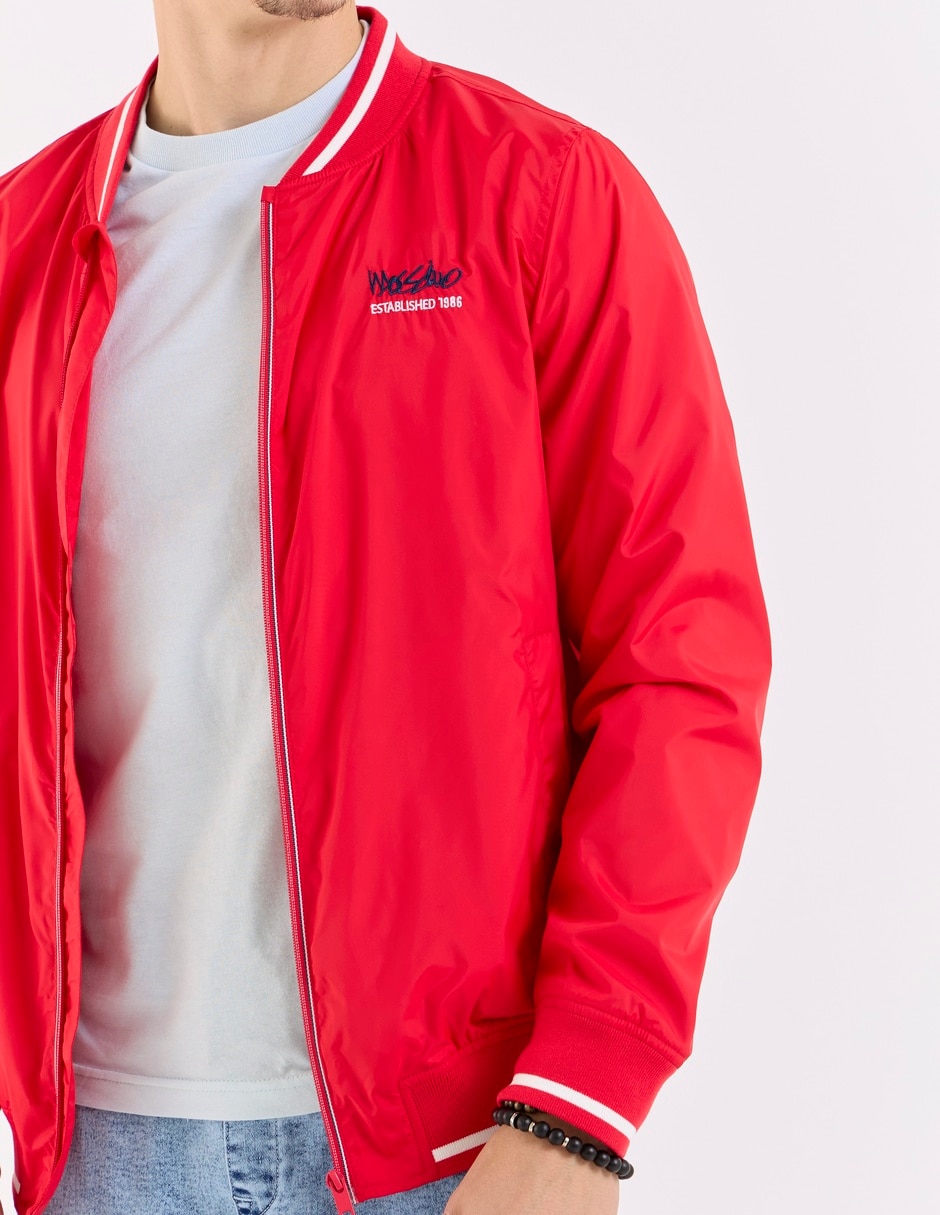 Chamarra bomber impermeable con bolsillos para hombre 5