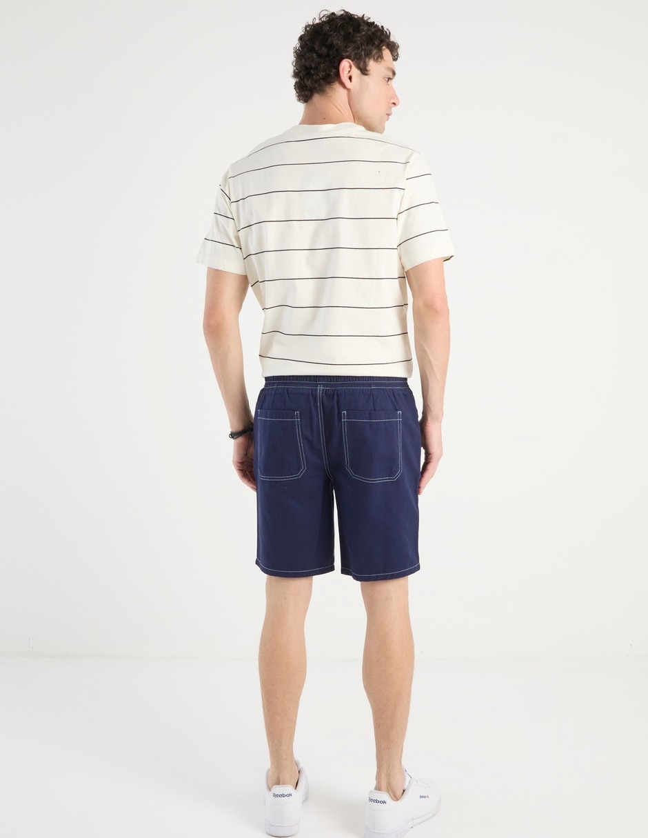 BERMUDA MOSSIMO, M, AZUL MARINO LISO GA