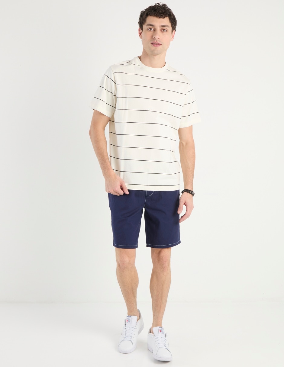 BERMUDA MOSSIMO, M, AZUL MARINO LISO GA