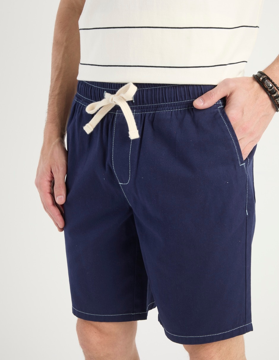 BERMUDA MOSSIMO, M, AZUL MARINO LISO GA