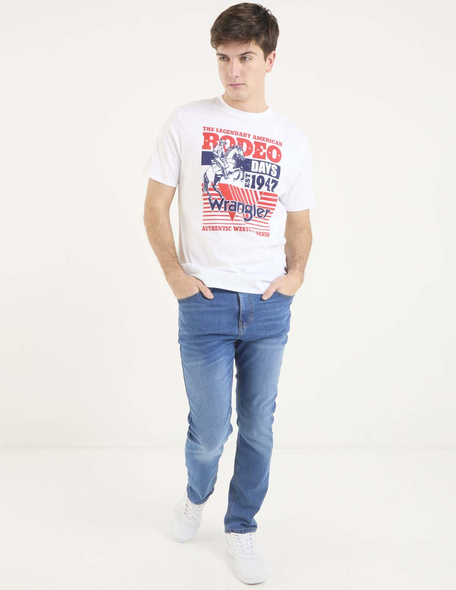 Jeans slim lavado stone wash para hombre 3