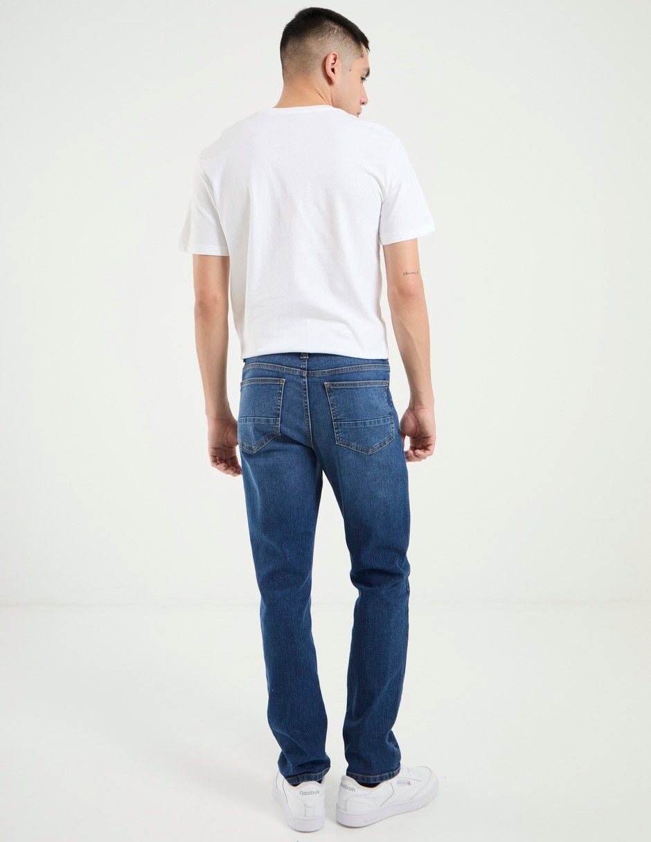 Jeans slim lavado stone wash para hombre 2
