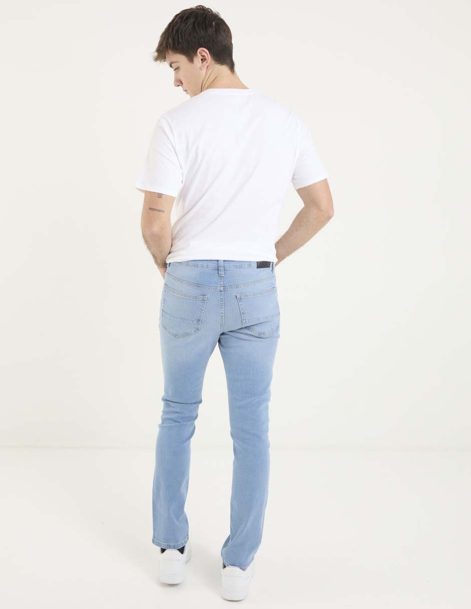 Jeans slim lavado stone wash para hombre 2