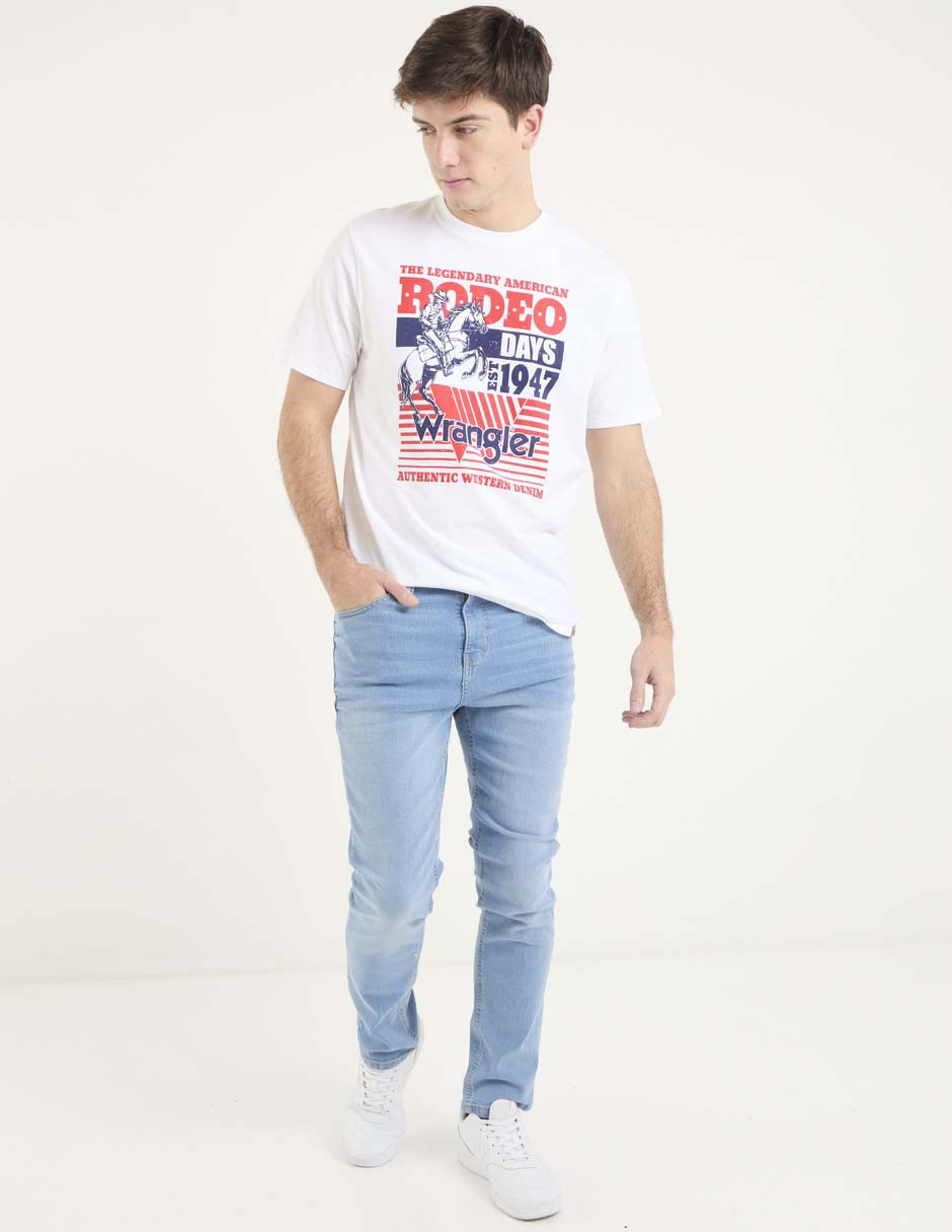 Jeans slim lavado stone wash para hombre 3