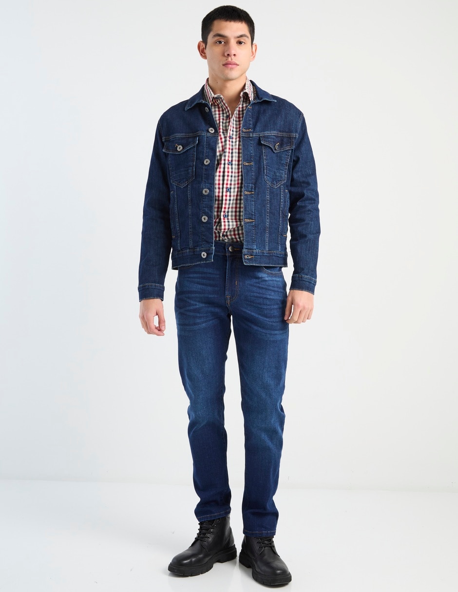 Jeans slim deslavado para hombre 3