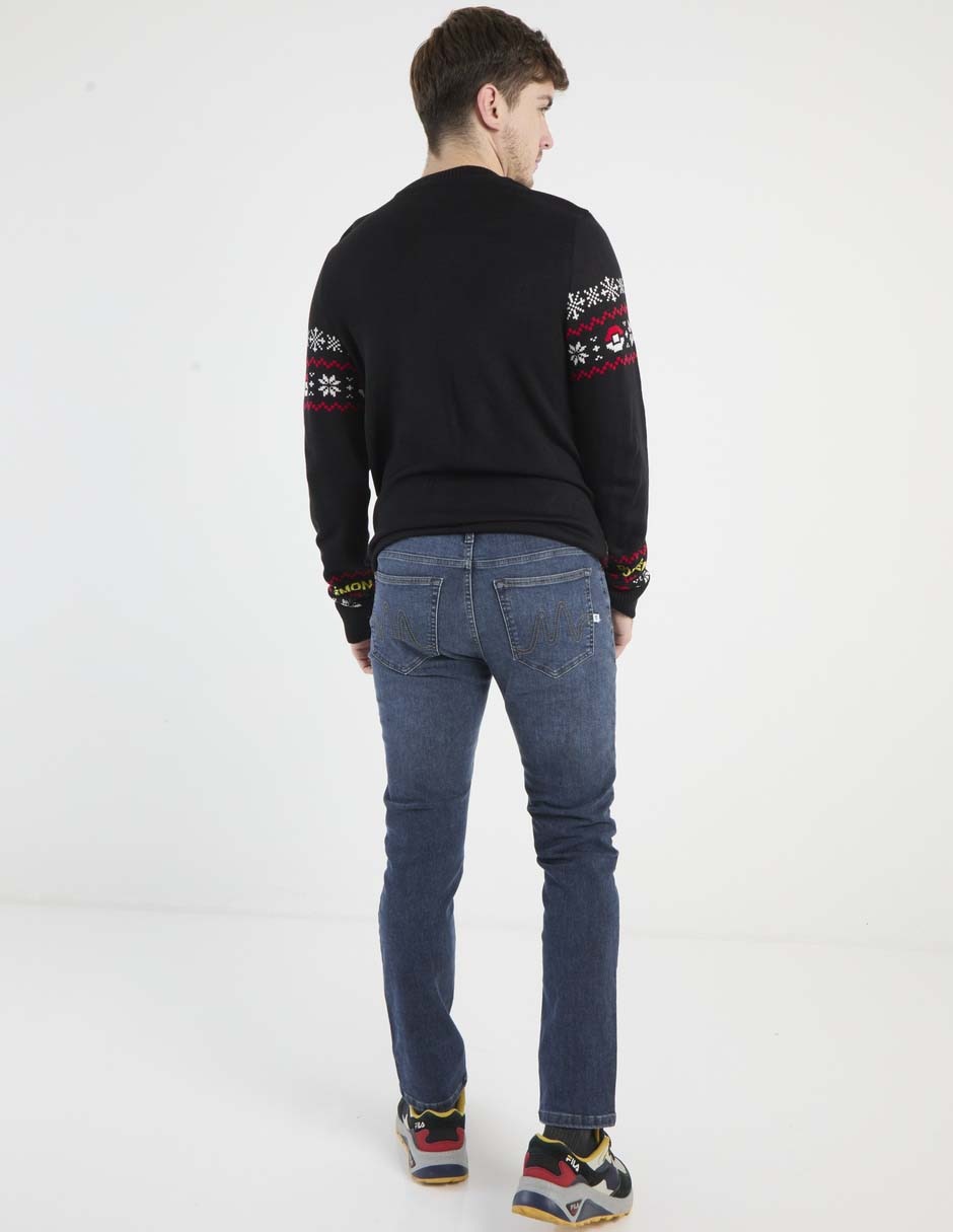 Jeans slim lavado obscuro para hombre 2