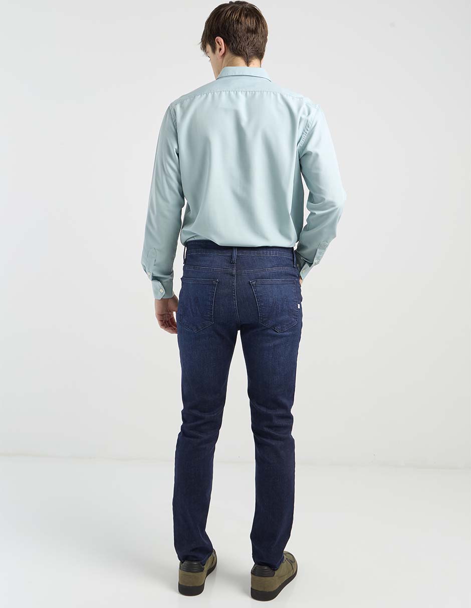 Jeans slim lavado obscuro para hombre 2