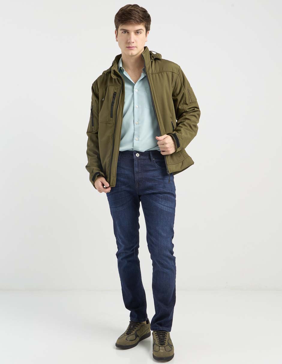 Jeans slim lavado obscuro para hombre 3
