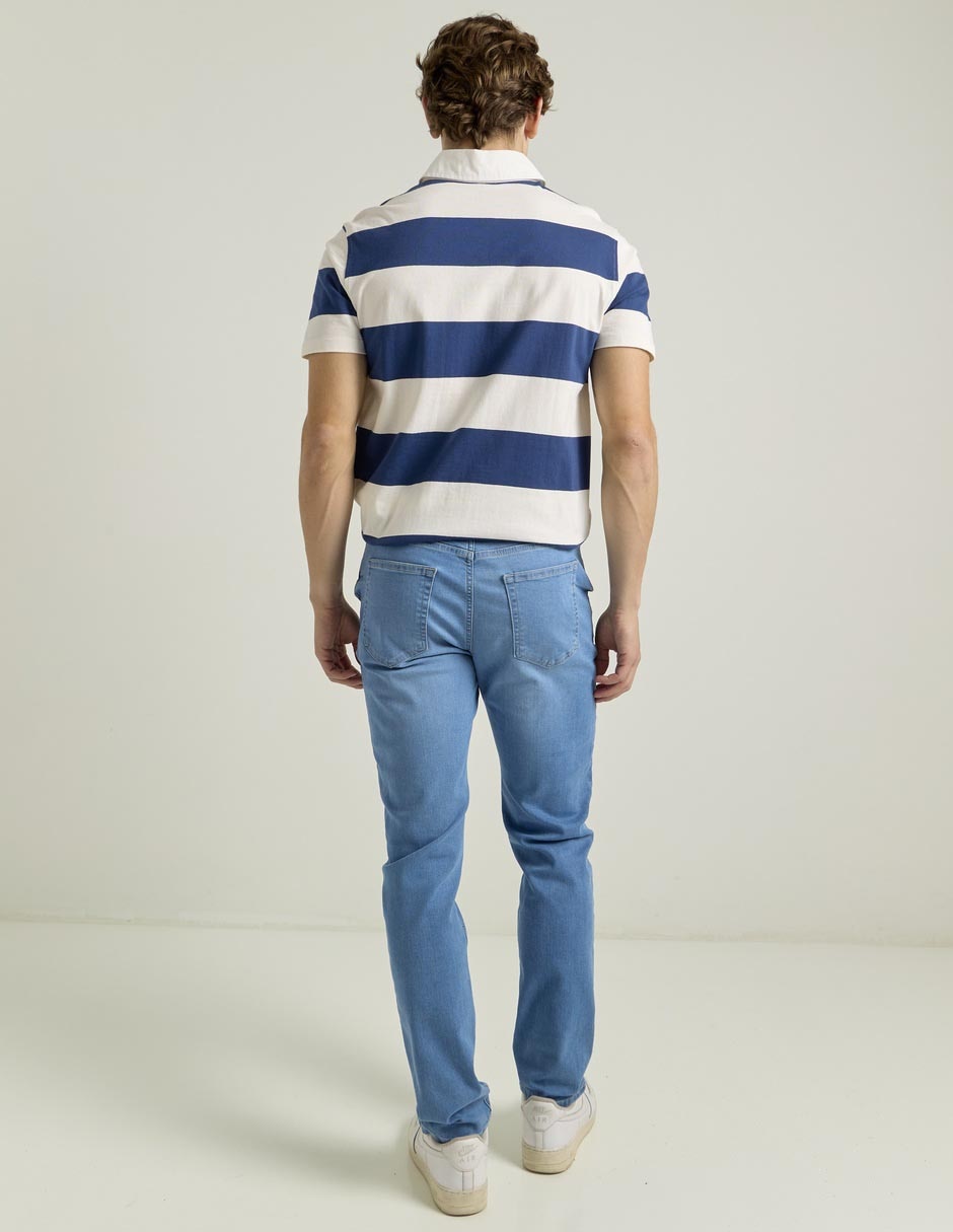 Jeans slim lavado claro para hombre 2