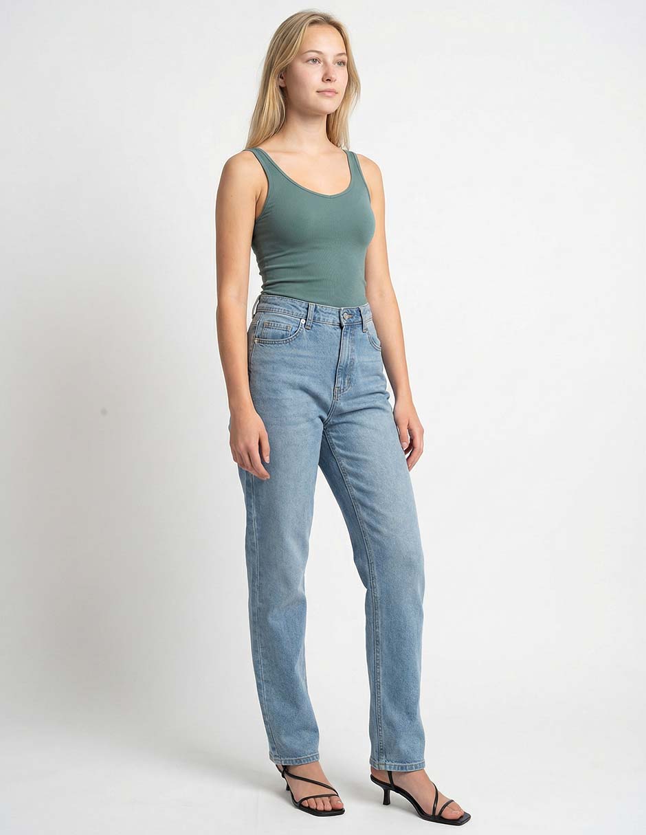 Jeans straight lavado claro para hombre Jeans straight lavado claro para hombre