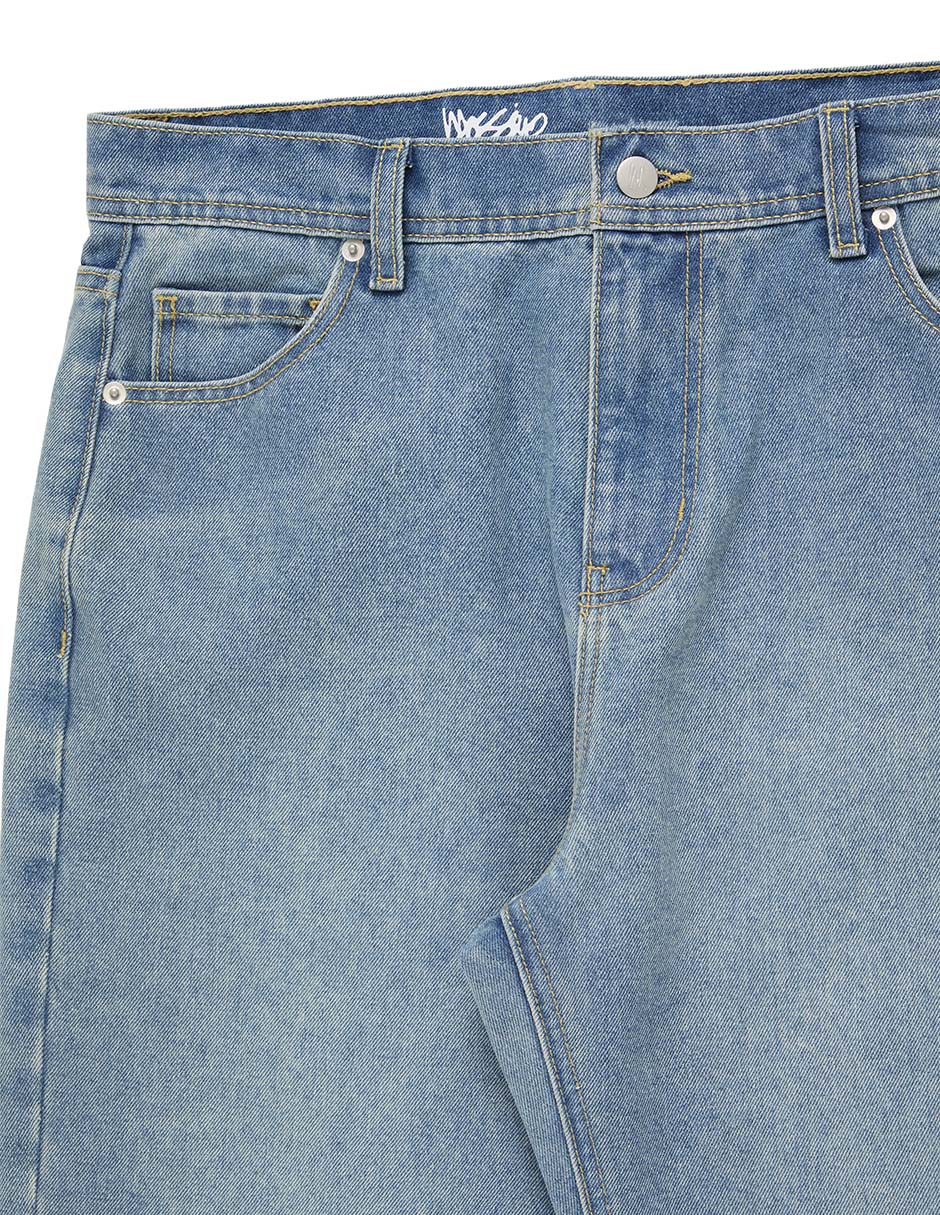 Jeans straight lavado claro para hombre 5
