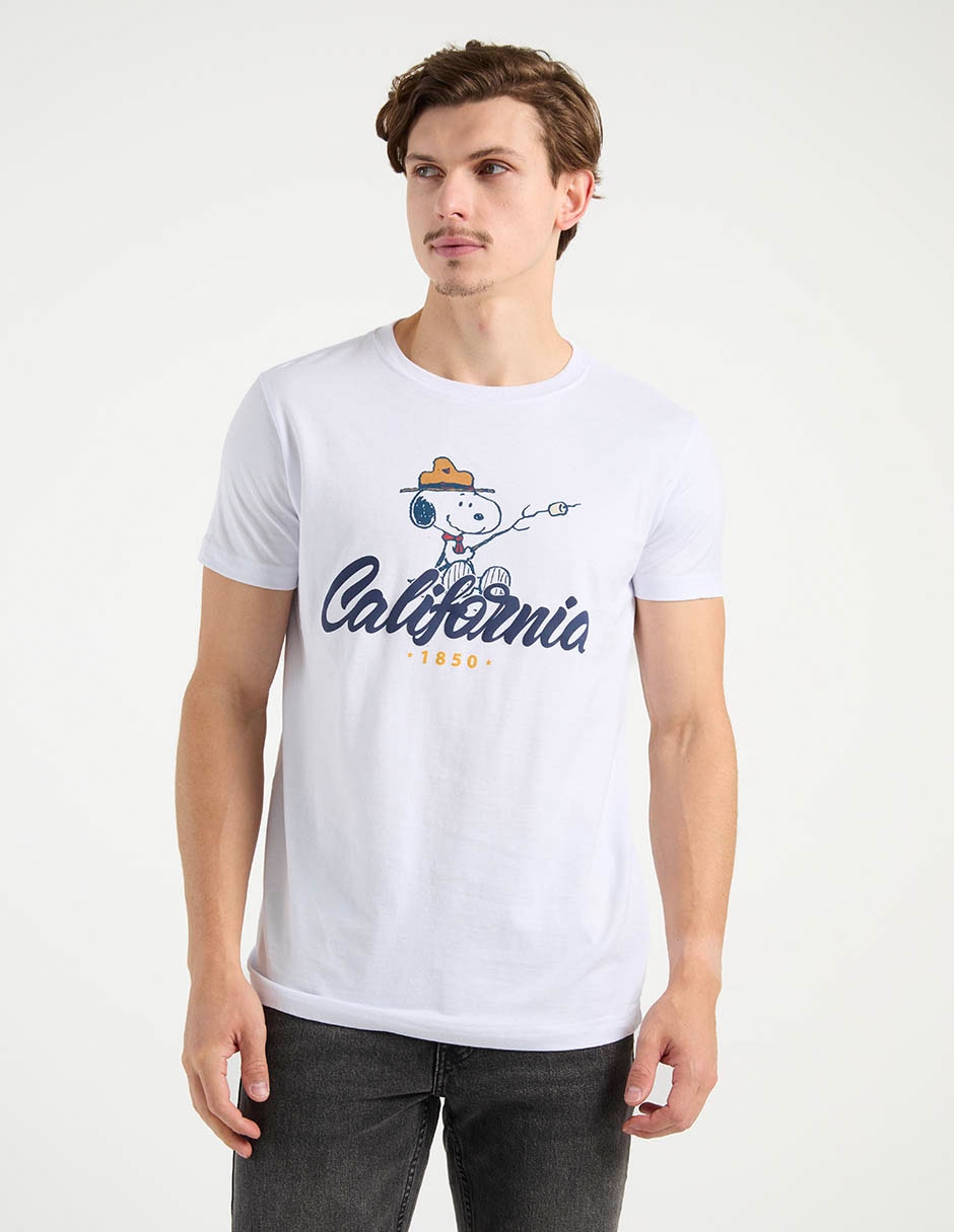 Playera Snoopy cuello redondo para hombre 2