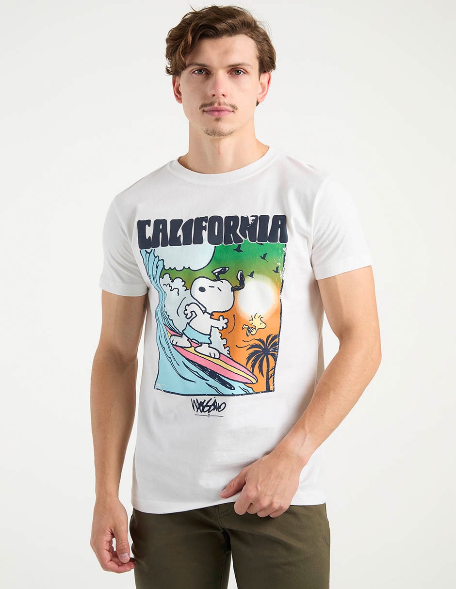 Playera Snoopy cuello redondo para hombre 2