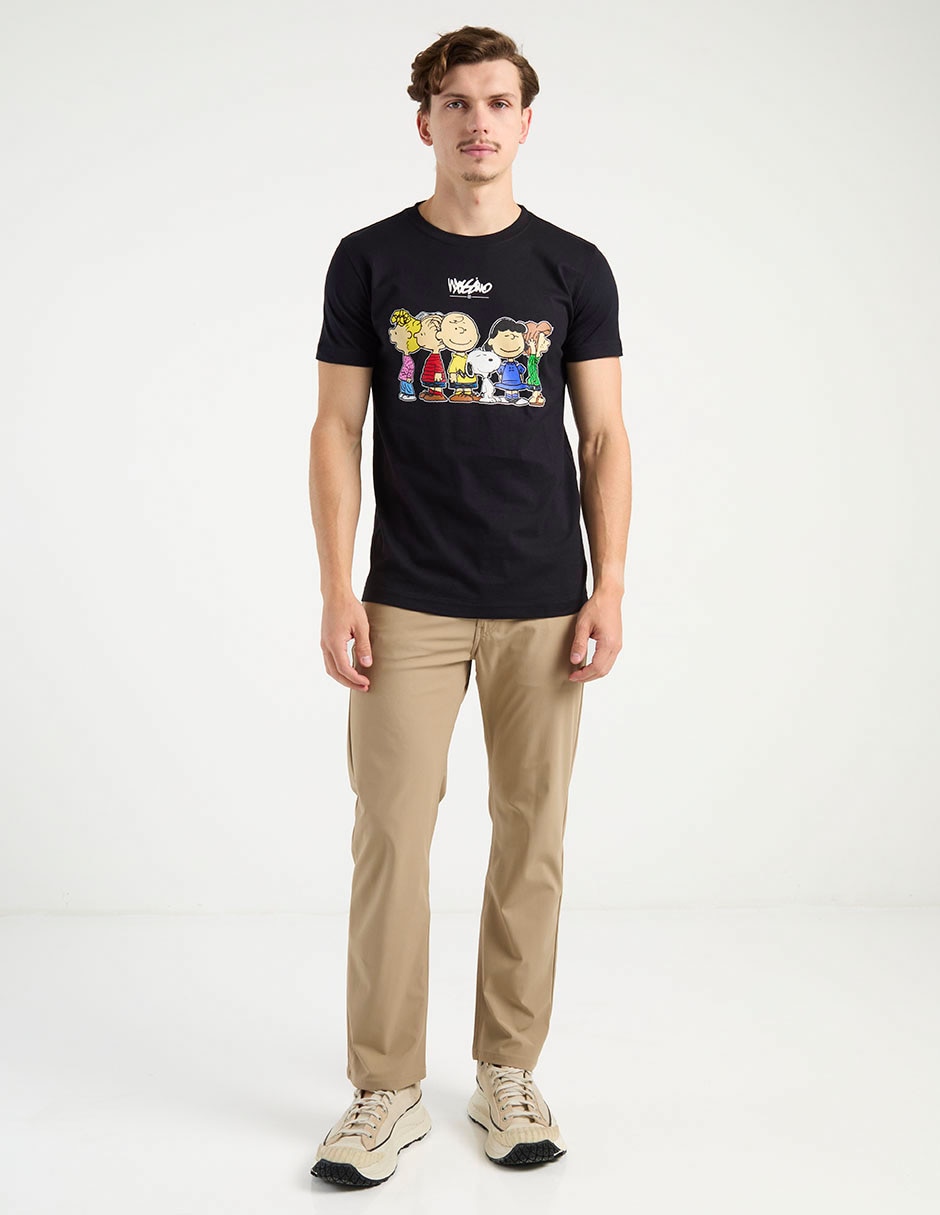 Playera El Show de Charlie Brown y Snoopy cuello redondo para hombre 3