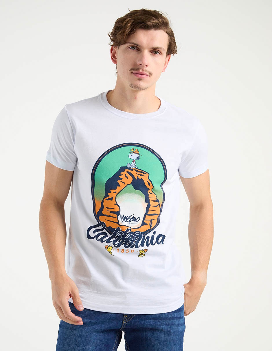 Playera Snoopy cuello redondo para hombre 2