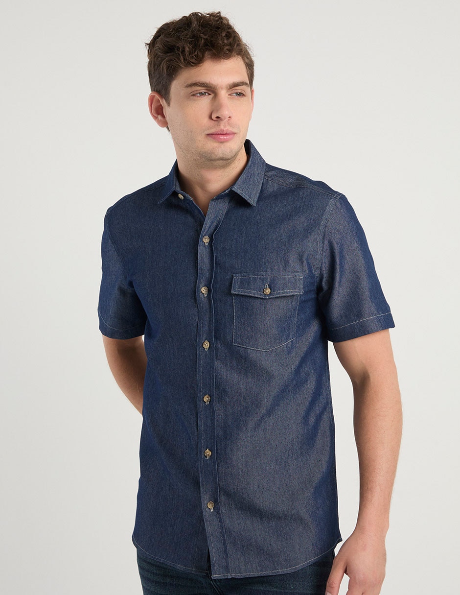 Camisa casual manga corta para hombre