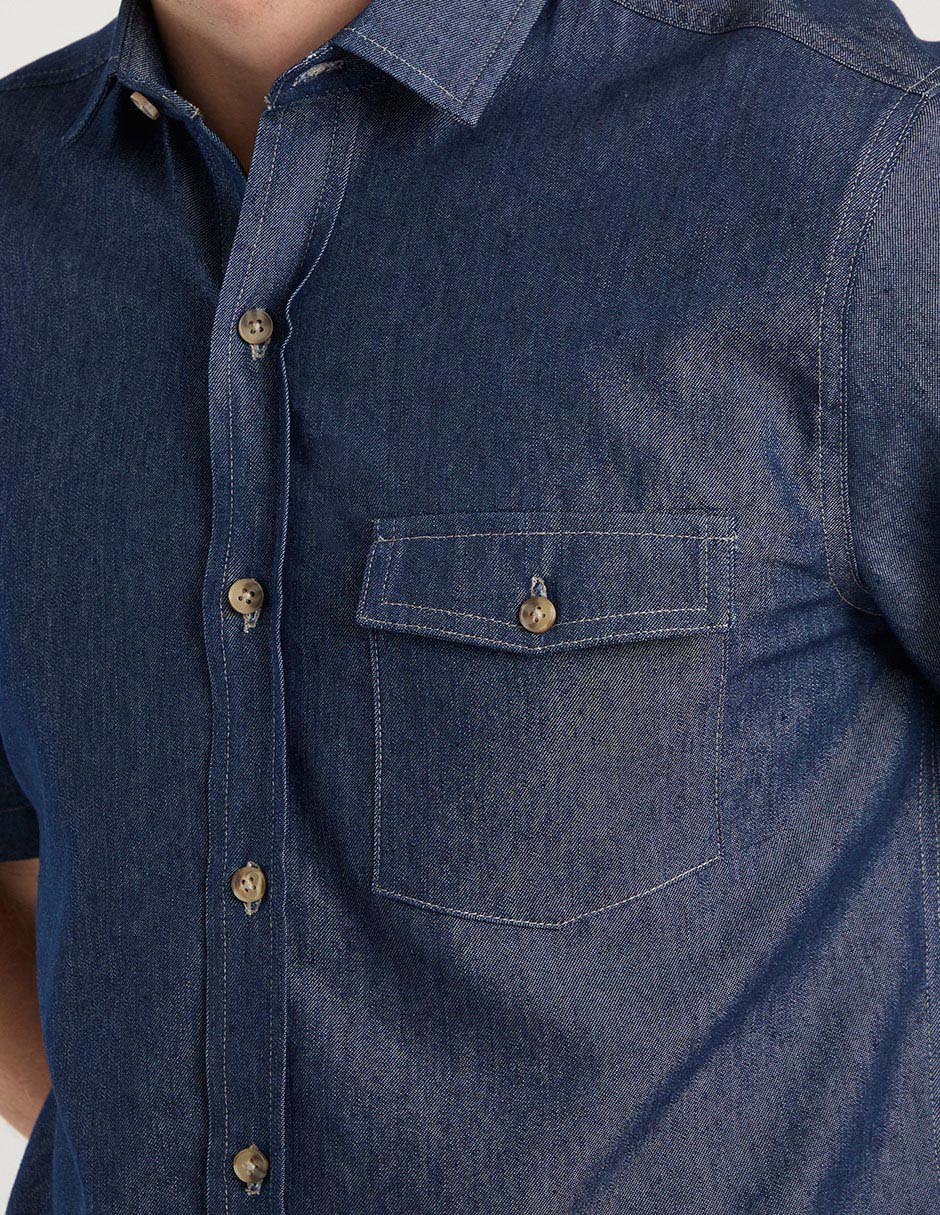 Camisa casual manga corta para hombre 4