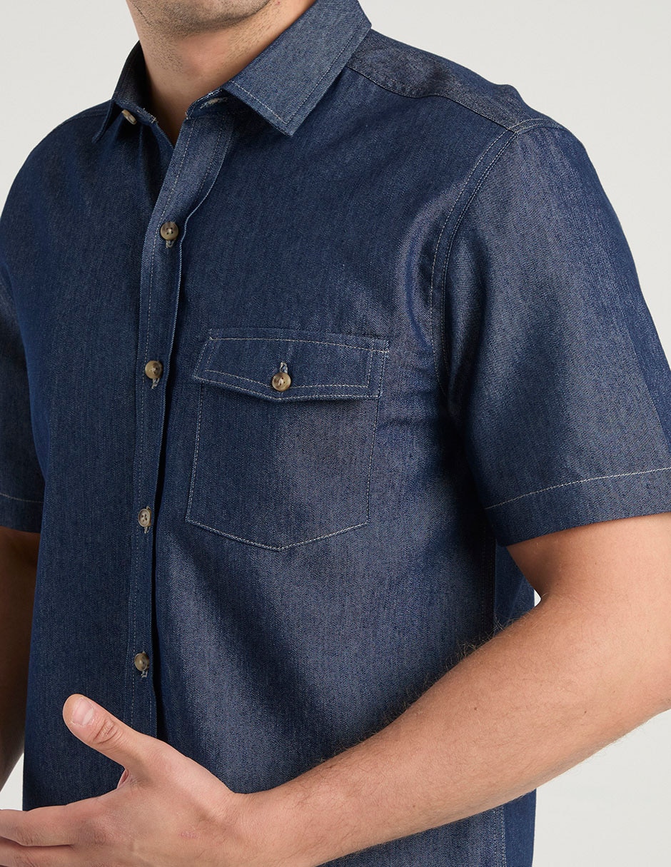 Camisa casual manga corta para hombre 5