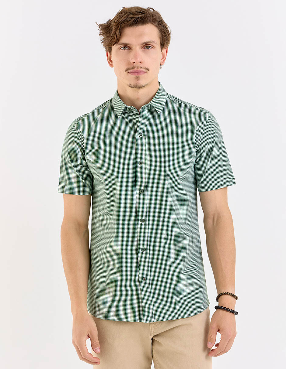 Camisa casual manga corta para hombre