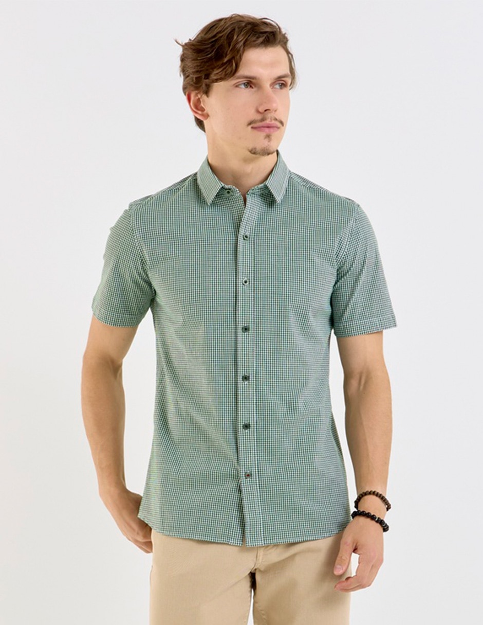 Camisa casual manga corta para hombre 2
