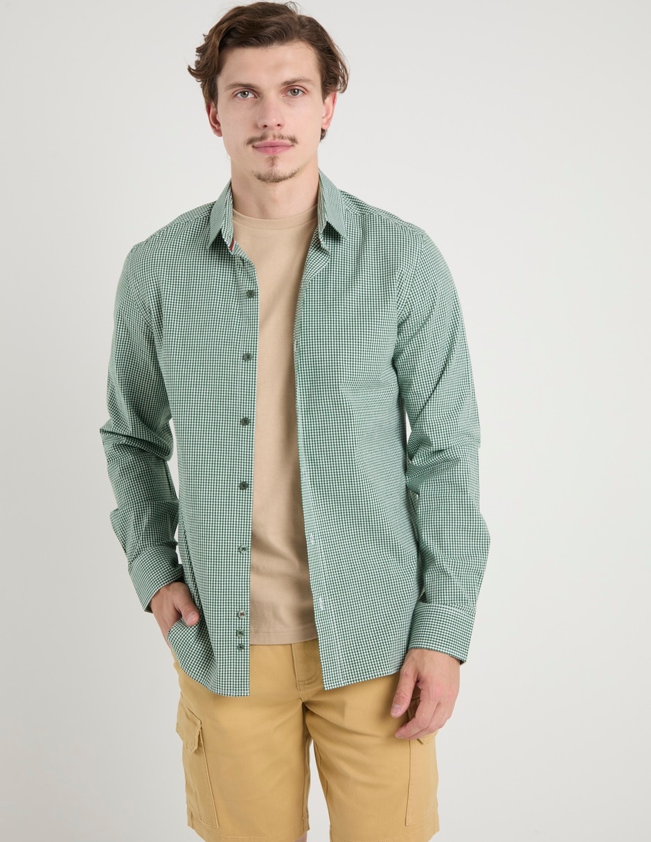 Camisa casual manga larga para hombre 2