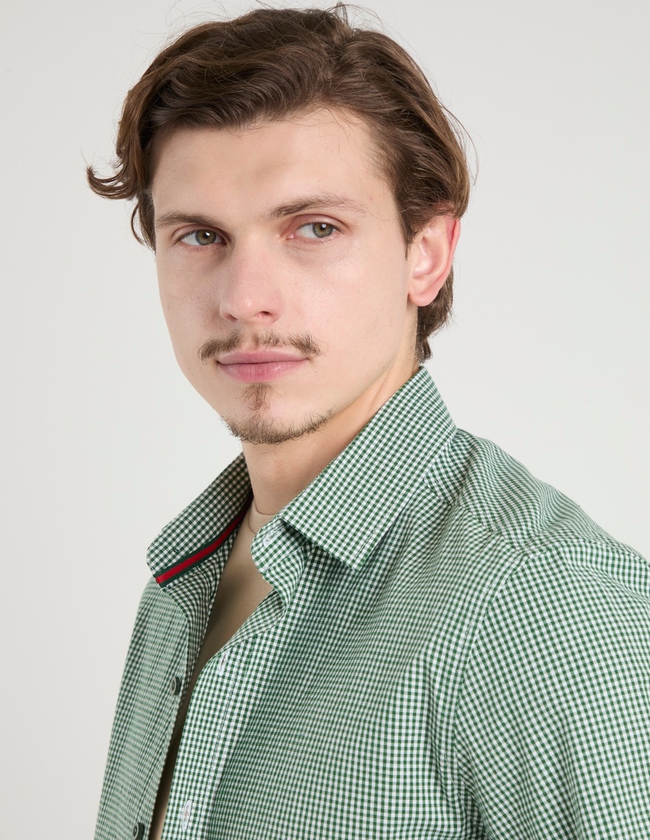 Camisa casual manga larga para hombre 4