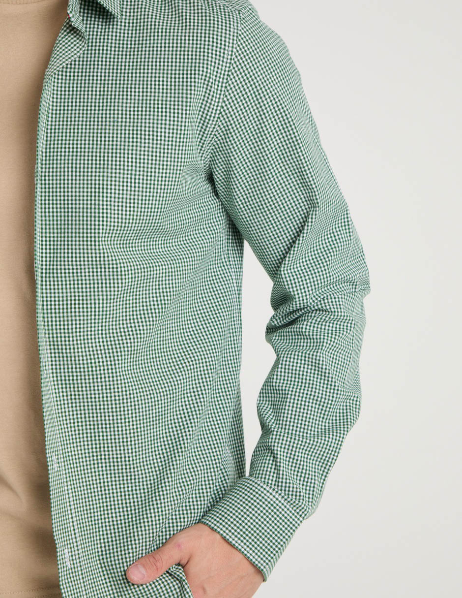Camisa casual manga larga para hombre 5