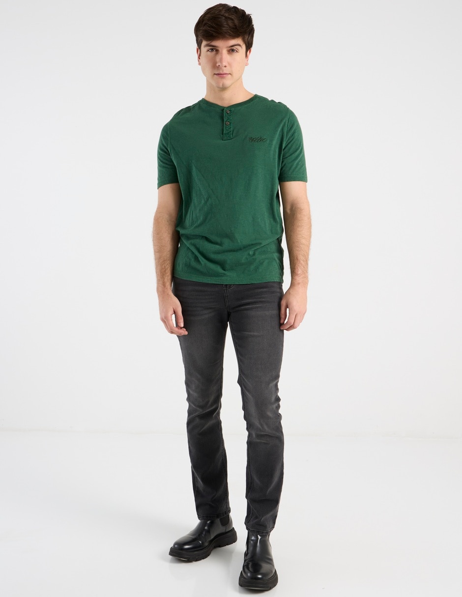 Jeans skinny lavado obscuro para hombre 3